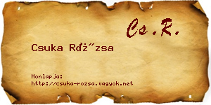 Csuka Rózsa névjegykártya